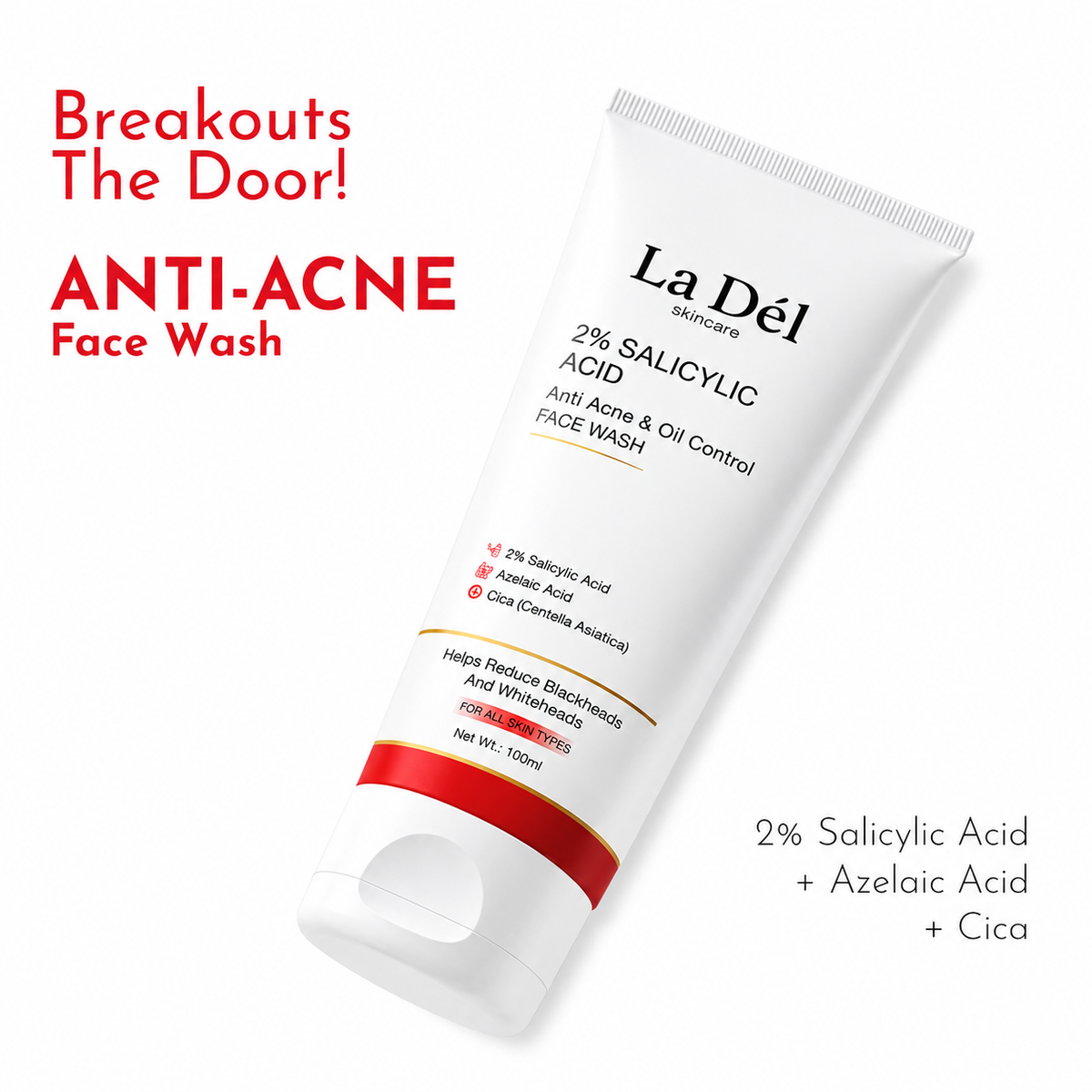 2% Salicylic Acid face Wash Fights Acne • Control Excess Oil • Unclogs Pores